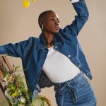 Veste en jean fluide avec motifs brodés ajourés femme bleu | GEMO