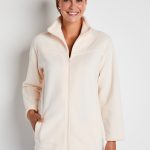 Veste zippée polaire, manches longues Beige | Afibel