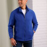 Veste polaire homme unie col montant