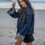 Veste en Jean Bleu Foncé Femme | BY MANIE – BY MANIE.