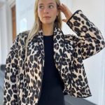 Veste matelassée leopard