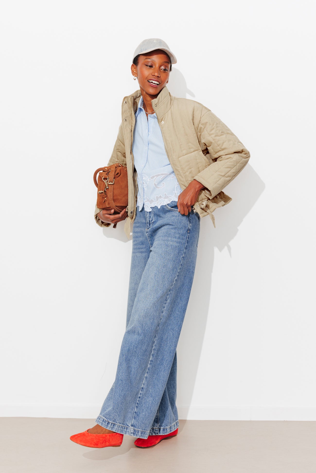veste-femme-matelassee-612rxy.jpg Veste matelassée Femme Beige – Image 1