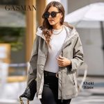 Gasman Trench coat court de haute qualité pour femme, coupe vent à capuche, Design solide, vêtements d'extérieur pour femmes, nouvelle veste printemps ...