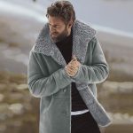 Vestes Veste pour homme Manteau en fausse laine de montagne d'hiver en peau de mouton doublé chaud pour homme, gris, M : Amazon.fr: Mode