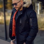 Blouson d'hiver pour homme noir Bolf 2129