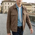 Veste Homme Aspect Suède