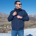 Blouson pour homme mi saison Fermeture zip Col montant