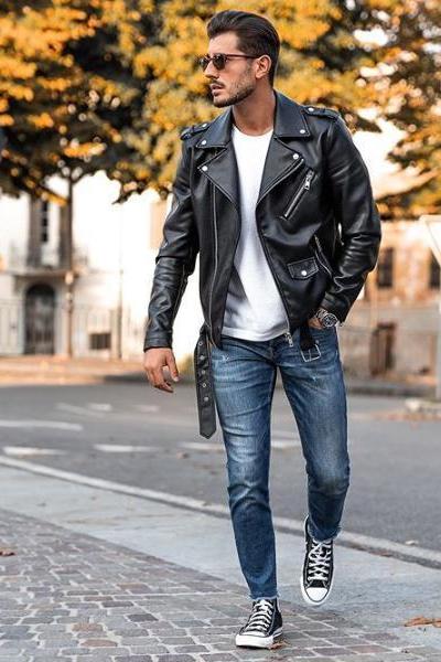 veste-homme-cuir-111ybu-1.jpg Fashion Veste Cuir Hommes Perfecto Cuir Blouson Homme Fashion Style Veste Cuir Perfecto – Image 1