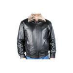 blouson cuir aviateur bombers homme cuir vachette noir col mouton marron amovible modèle Tarik fabrication française