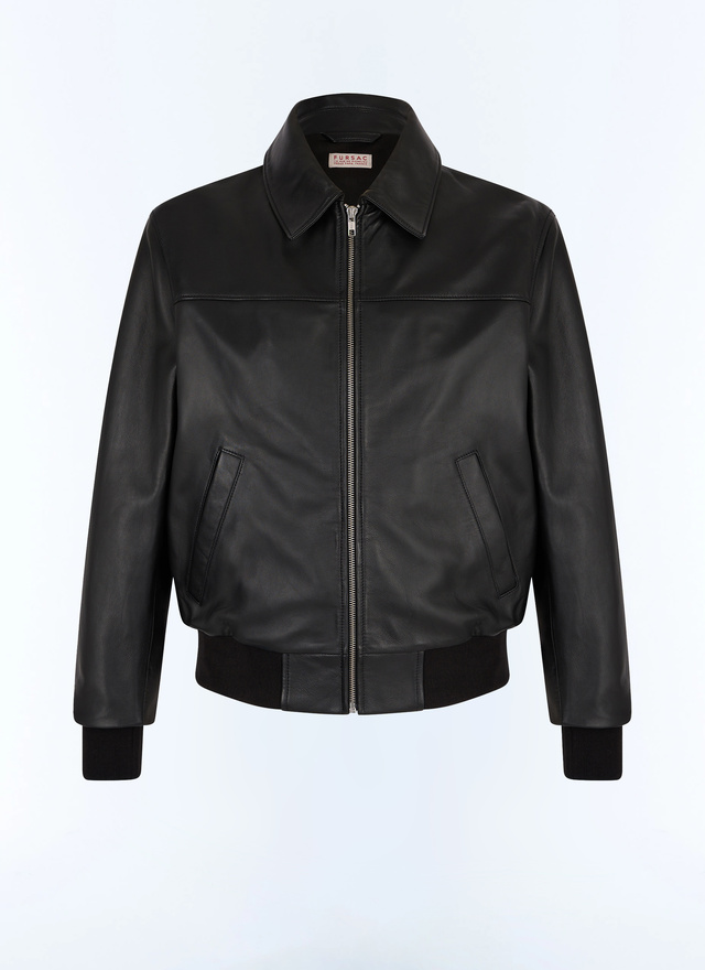 veste-homme-en-cuir-262prk-1.jpg Blouson Cuir Noir Homme Fursac M3GRED GL01 B020 – Image 1