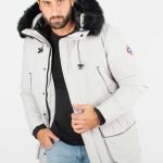 Parka Homme Paragoose – Capuche Fourrure Gris Clair