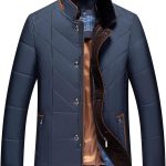 Manteau Homme Hiver Chaud Veste Cuir Homme Vintage Slim Fit Business Couleur Unie Manche Longue Blousons Coat Hiver Jacke et Personnes Âgées Mode ...