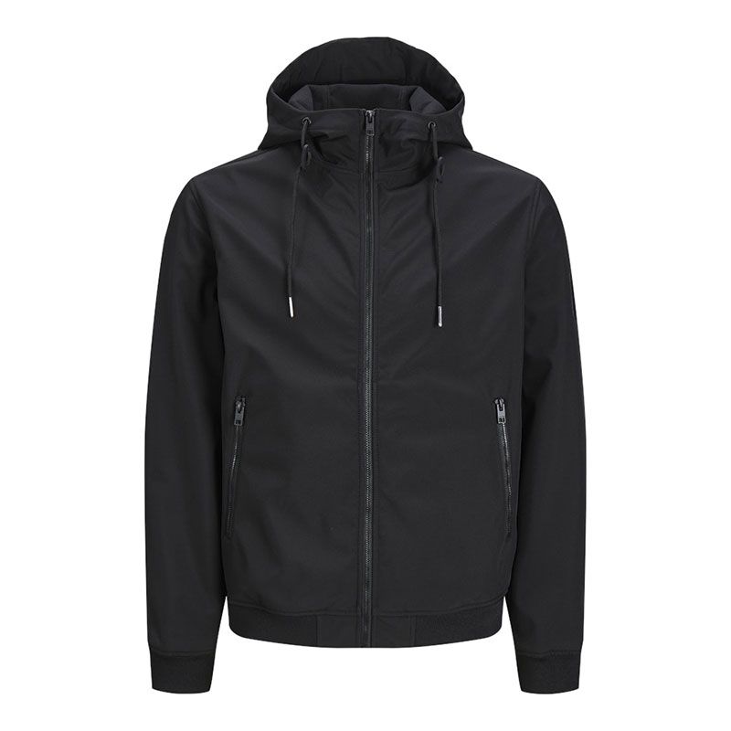 veste-homme-mi-saison-657tje-1.jpg Veste mi saison mate zippée à capuche Homme JACK & JONES à prix – Image 1