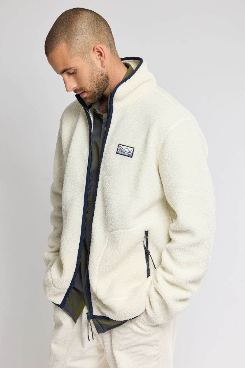 veste-polaire-homme-174ddi-1.jpg Veste polaire moutonnée PATERSON polyester recyclé Homme ECRU – Armor lux – Image 1