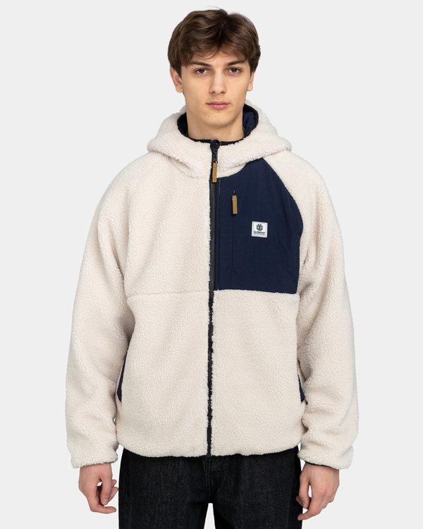 veste-polaire-homme-694stz-1.jpg Wolfe Polaire à capuche réversible Beige Homme | Element – Image 1