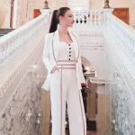 Veste sur mesure pour femmes, dernier modèle personnalisé pour la mode, costume pour dames