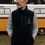 Veste Sherpa sans manche homme Ancre Héritage Personnalisable