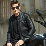 Veste légère en cuir pour homme