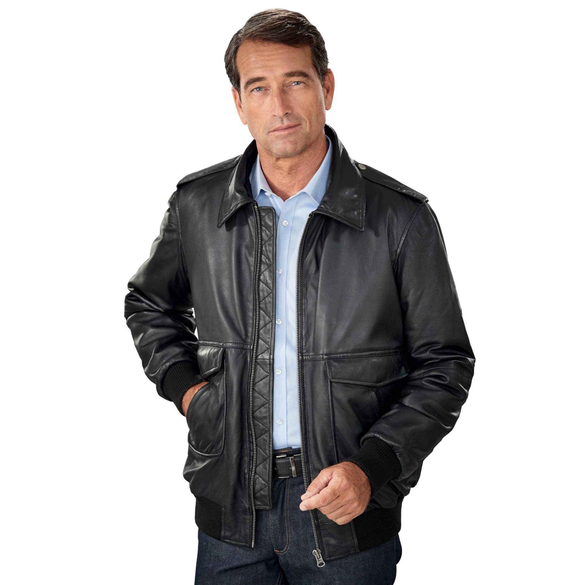 vestes-en-cuir-622tua-1.jpg Blouson Cuir Aviateur – Image 1