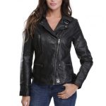 Veste en cuir cintrée femme : blouson en cuir cintrée Moncuir
