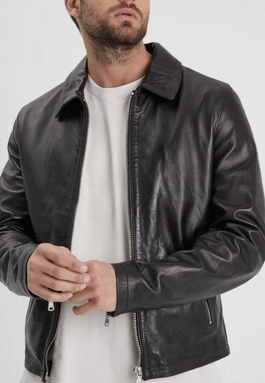 vestes-en-cuir-homme-809mip-1.jpg Veste cuir homme en agneau freddo Revacuir – Image 1