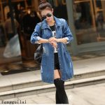 Vestes en jean mi long pour femme, Slim, à manches... – Grandado