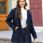 Vancavoo Manteau Femme Hiver Chaud Parkas Blouson Veste Polaire à Capuche Casual Doudoune avec Zippé,Bleu marine,S : Amazon.fr: Mode